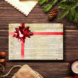 Vintage United States Constitution Wrapping Paper