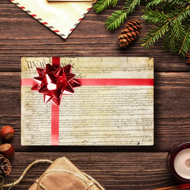 Vintage United States Constitution Wrapping Paper (Creator Uploaded)