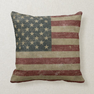 Vintage United States Flag Cushion