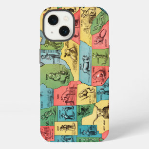 Vintage United States Nicknames Map iPhone 13 Case