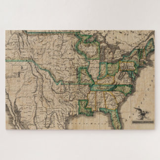 Vintage United States of America Map (1823) Jigsaw Puzzle