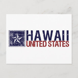 Vintage United States with Star – Hawaii Postcard