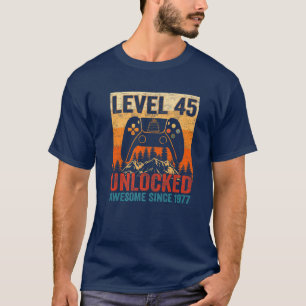 Vintage Unlocked Level 45 Retro Video Controller B T-Shirt
