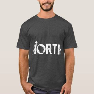 Vintage Up North Wisconsin Distressed Text T-Shirt