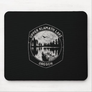 Vintage Upper Klamath Lake Oregon Outdoors Vacatio Mouse Pad