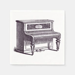 Vintage Upright Piano Napkin