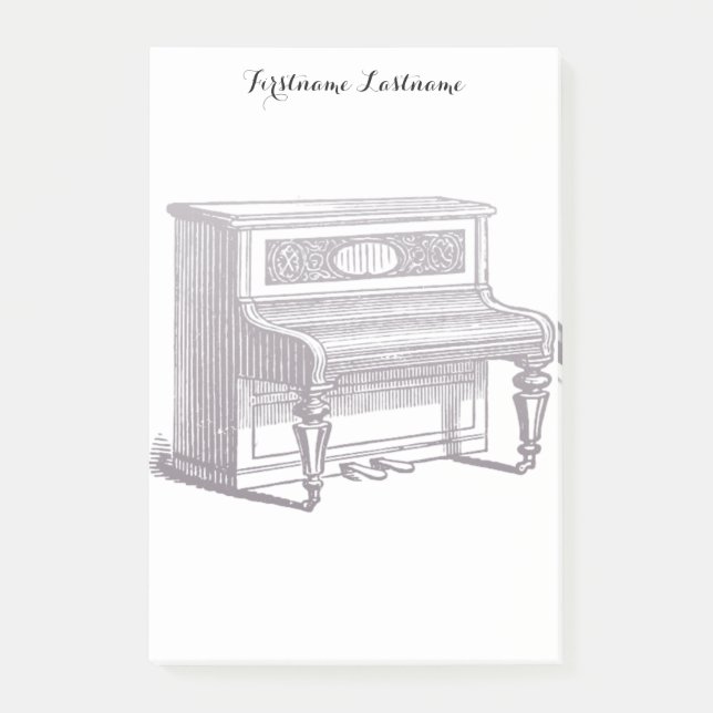 Vintage Upright Piano Post-it Notes (Front)