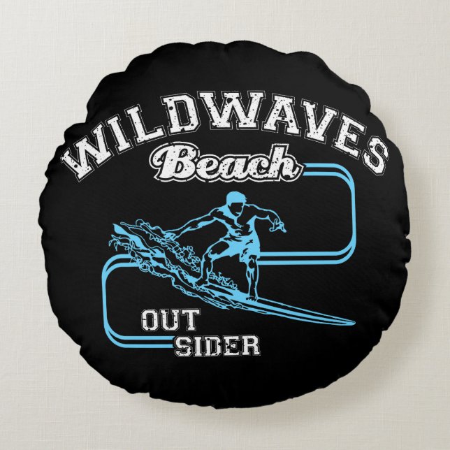 Vintage Urban Grunge Distressed Monogram Letter Round Cushion (Front)