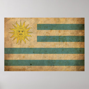 Vintage Uruguay Flag Poster