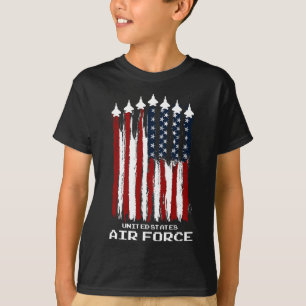 Vintage Us Air Force Veterans Usa American Flag 4t T-Shirt