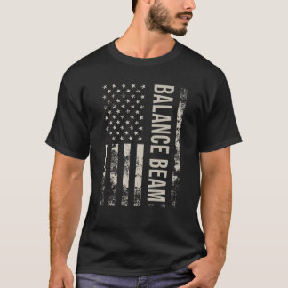 Vintage US American Flag Balance Beam T Shirt