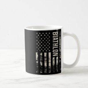 Vintage Us American Flag Biathlon Coffee Mug