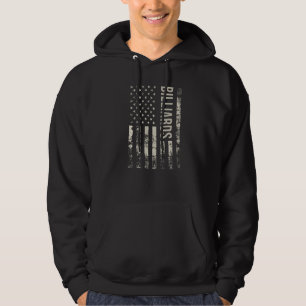 Vintage US American Flag Billiards Premium Hoodie