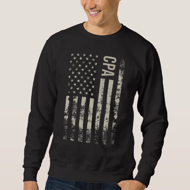 Vintage US American Flag CPA Sweatshirt (Front)