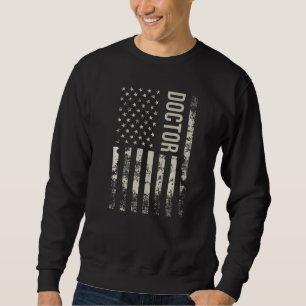 Vintage US American Flag Doctor Premium Sweatshirt