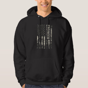 Vintage US American Flag Engineer Premium Hoodie