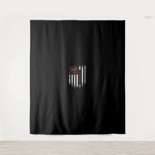 Vintage US American Flag Goat Tapestry