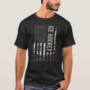 Vintage US American Flag Ice Hockey T-Shirt