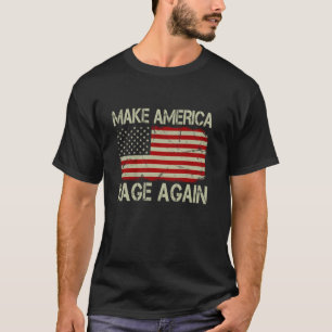 Vintage US American Flag Make America Rage Again  T-Shirt