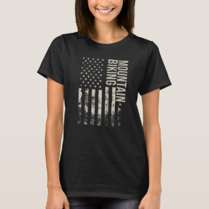 Vintage US American Flag Mountain Biking Premium T-Shirt