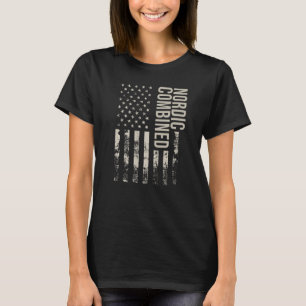 Vintage US American Flag Nordic Combined Premium T-Shirt