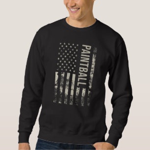 Vintage US American Flag Paintball Premium Sweatshirt