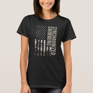 Vintage US American Flag Synchronised Swimming Pre T-Shirt
