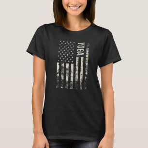 Vintage US American Flag Yoga Premium T-Shirt