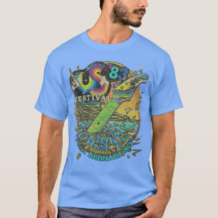 Vintage US Festival 1983 Colorful Rainbow Music Fe T-Shirt