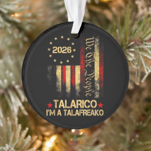 Vintage US Flag 2026 Patriotic Political Supporter Ornament