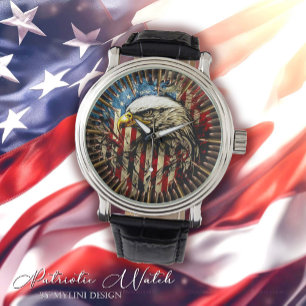 Vintage US Flag American Eagle Watch
