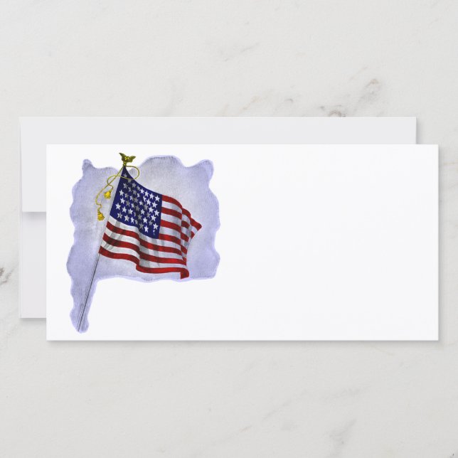 Vintage US Flag in Patriotic Colours (Front)