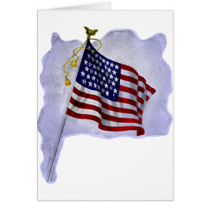 Vintage US Flag in Patriotic Colours