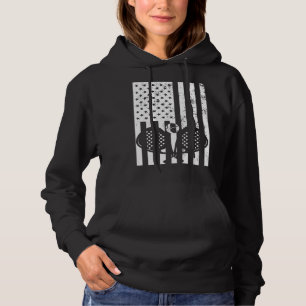 Vintage US Flag Paddle Dad Patriotic Paddle  For M Hoodie
