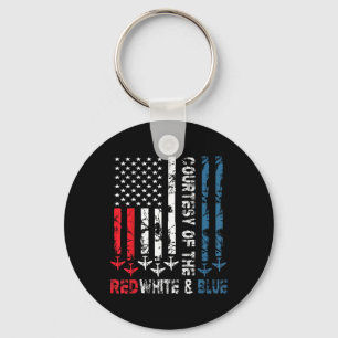 Vintage Us Flag Shirt Courtesy Of The Red White An Key Ring
