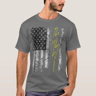Vintage US Flag Sparky Electrician  Electrical T-Shirt