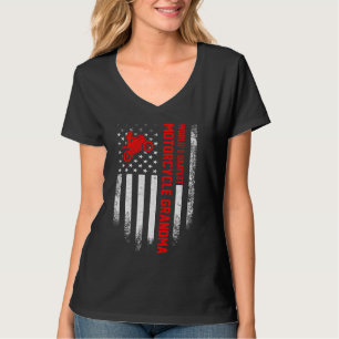Vintage Us Flag World S Okayest Motorcycle Dirt Bi T-Shirt