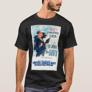 Vintage US Navy reruiting poster  T-Shirt