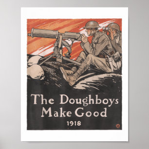 Vintage Us Propaganda Poster Usa Army World War Do