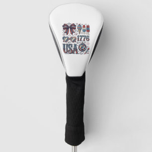 Vintage USA 1776 Patriotic Summer Shirt Design_1 Golf Head Cover