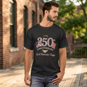 Vintage USA 250th Anniversary Patriotic Flags Grap T-Shirt
