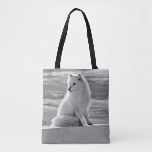 Vintage USA Alaska Arctic fox Tote Bag