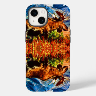 Vintage USA Alaska bull moose  Case-Mate iPhone 14 Case
