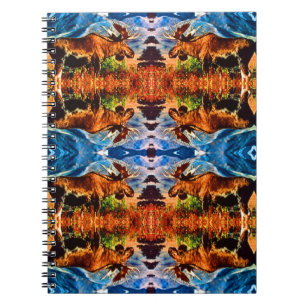 Vintage USA Alaska bull moose Notebook