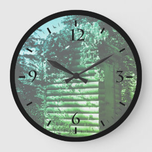 Vintage USA Alaska deluxe outhouse Watch Large Clock