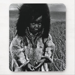 Vintage USA Alaska eskimo boy Mouse Pad