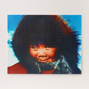 Vintage USA Alaska eskimo child Jigsaw Puzzle
