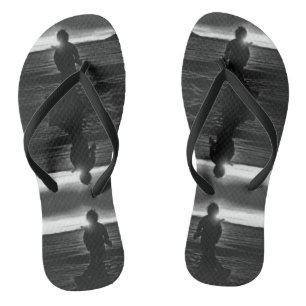 Vintage USA alaska eskimo hunter sunset Jandals