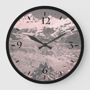 Vintage USA Alaska glacier bay national monument W Large Clock