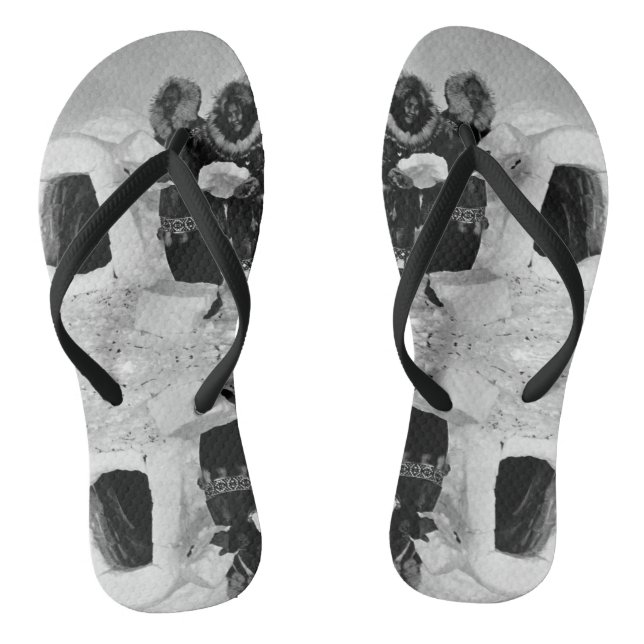 Vintage USA Alaska igloo builders Jandals (Footbed)
